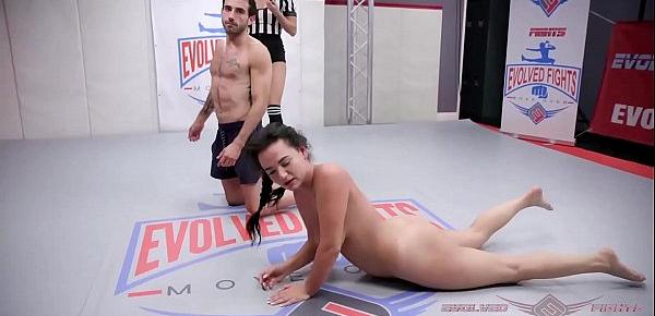 Charlotte Cross naked wrestling fight fucked hard by Jake Adams